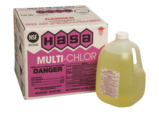 HASA Case of 4/ 1 Gal NSF Multi-Chlor 12.5%