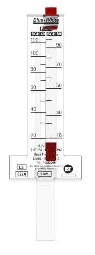 BLUE-WHITE INDUSTRIES Pitot Tube Horizontal Flow Meter 2” IPS